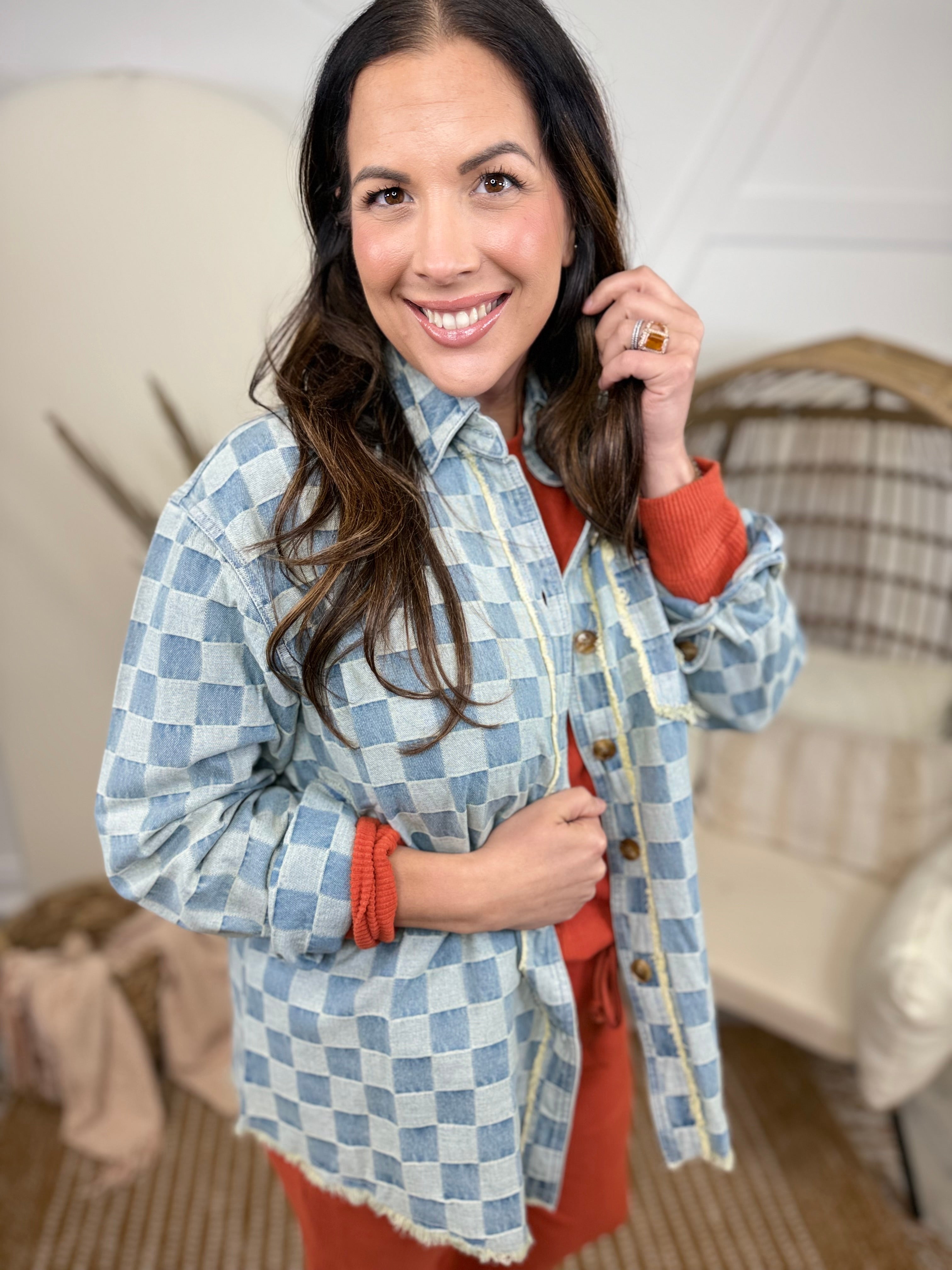 All Nighter Shacket-200 Jackets/Shackets-SWEET GENERIS-Heathered Boho Boutique, Women's Fashion and Accessories in Palmetto, FL