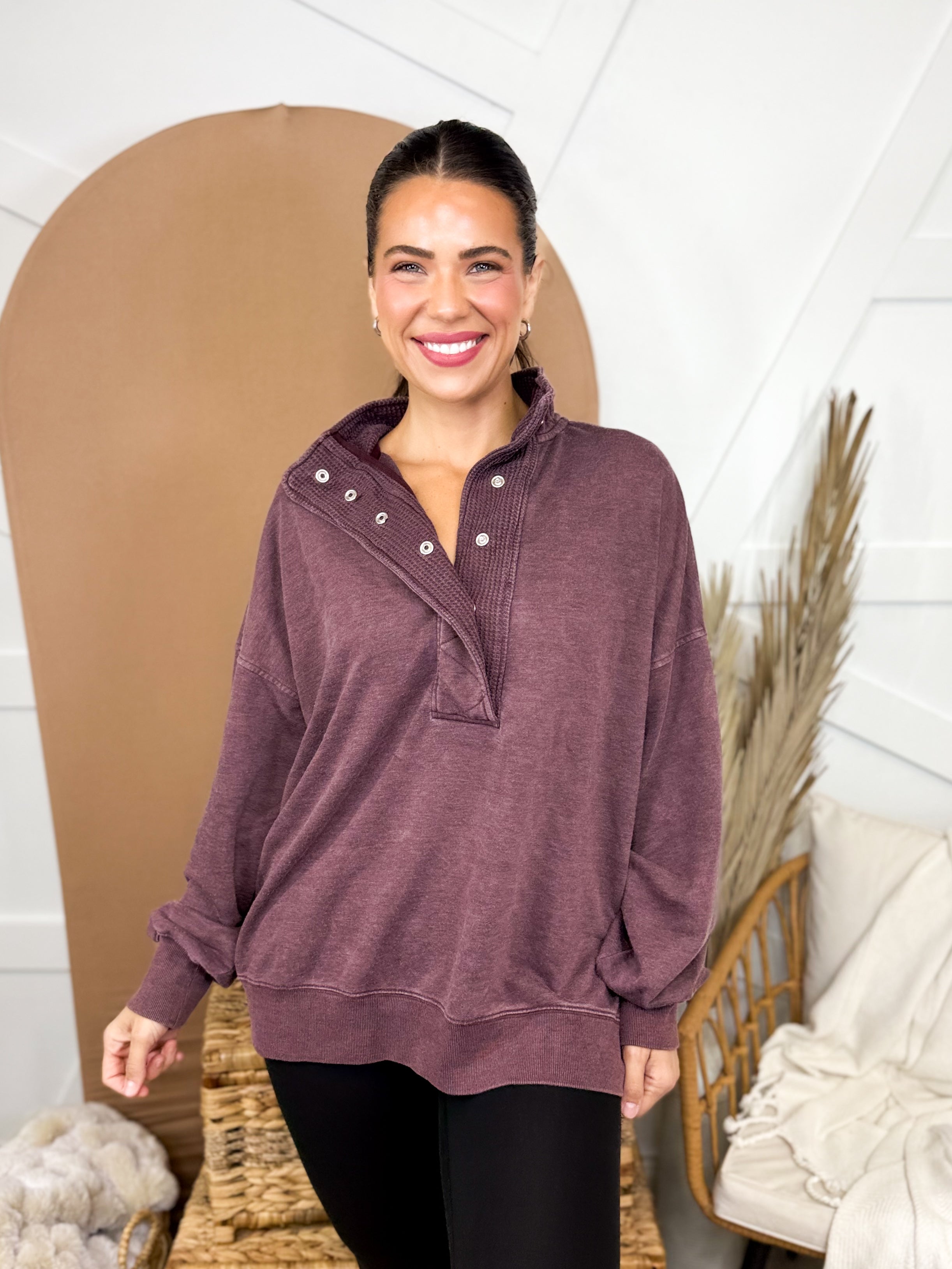 Hail Mary Sweatshirt-120 LONG SLEEVE TOPS-Rae Mode-Heathered Boho Boutique, Women's Fashion and Accessories in Palmetto, FL