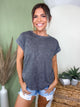 The Sunny Side Tee-110 SHORT SLEEVE TOP-ZENANA-Heathered Boho Boutique, Women's Fashion and Accessories in Palmetto, FL
