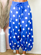 Restock: Dot It Your Way Balloon Pants-150 PANTS-ODDI-Heathered Boho Boutique, Women's Fashion and Accessories in Palmetto, FL