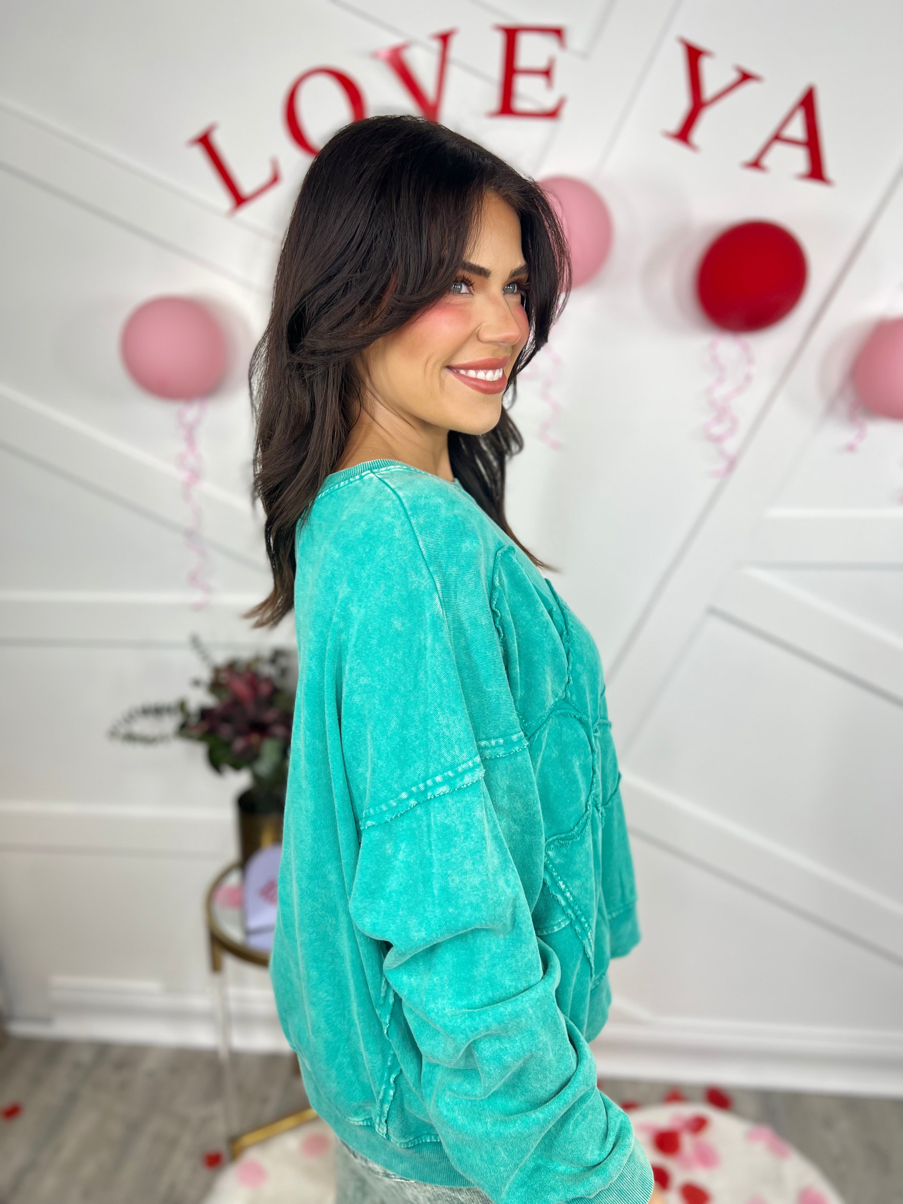 RESTOCK : Waiting to Bloom Top-120 Long Sleeve Tops-Easel-Heathered Boho Boutique, Women's Fashion and Accessories in Palmetto, FL