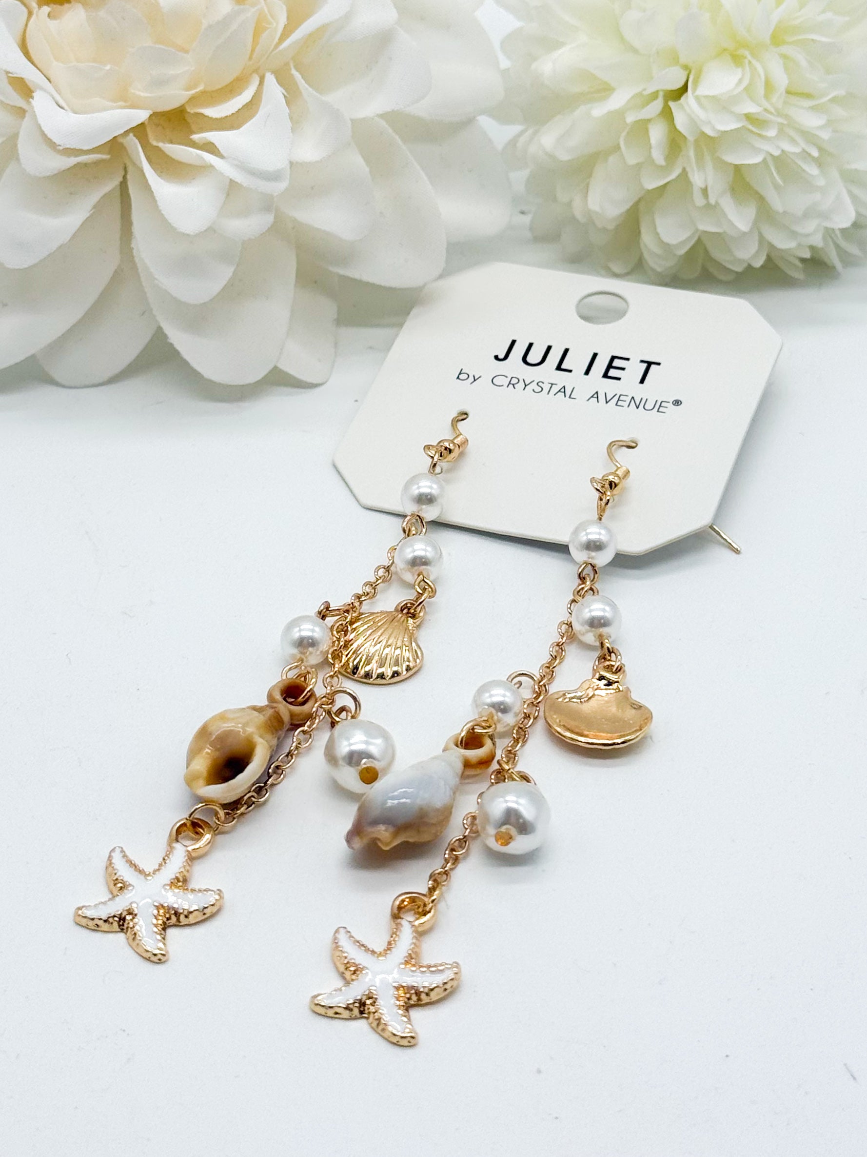 Hearing the Beauty of the Ocean Earring-310 Jewelry-RM Manufacturing-Heathered Boho Boutique, Women's Fashion and Accessories in Palmetto, FL