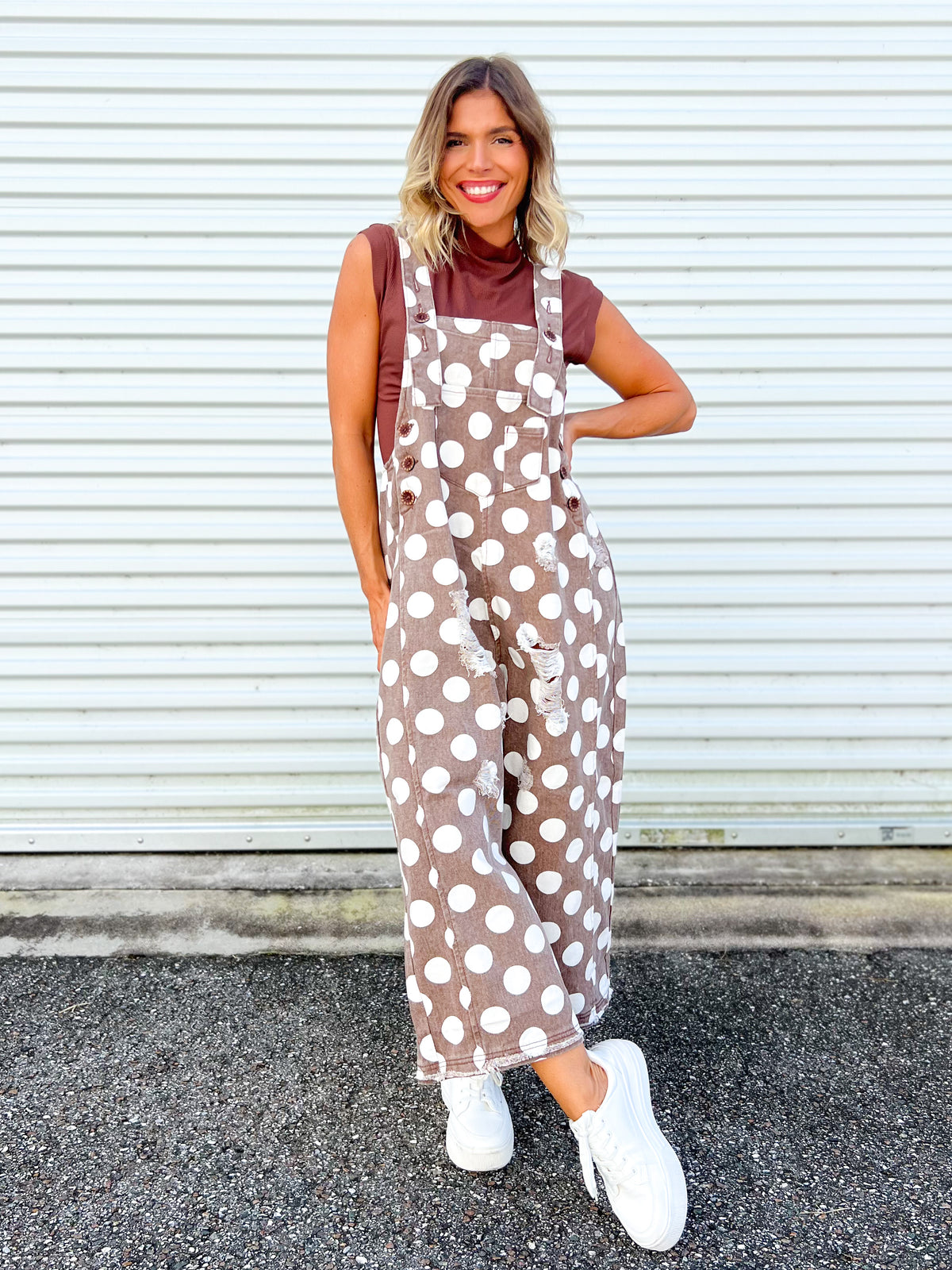 The Dottie Darling Overalls-230 DRESSES/JUMPSUITS/ROMPERS-EASEL-Heathered Boho Boutique, Women's Fashion and Accessories in Palmetto, FL