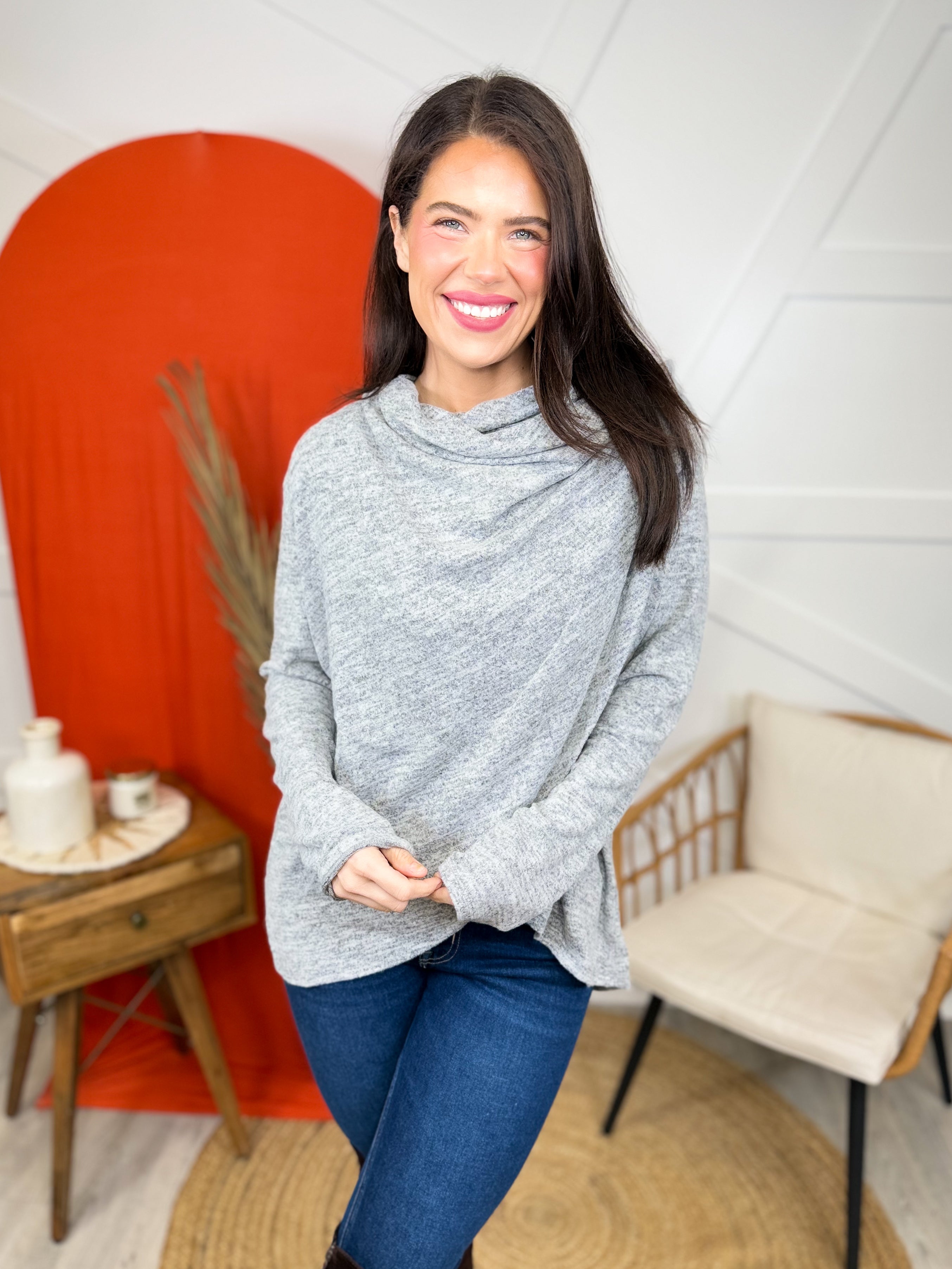 Journey Long Sleeve Top-120 LONG SLEEVE TOPS-DEAR SCARLETT-Heathered Boho Boutique, Women's Fashion and Accessories in Palmetto, FL