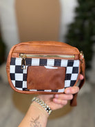 Checkered Vibes Everyday Wristlet-320 Bags-Heathered Boho-Heathered Boho Boutique, Women's Fashion and Accessories in Palmetto, FL