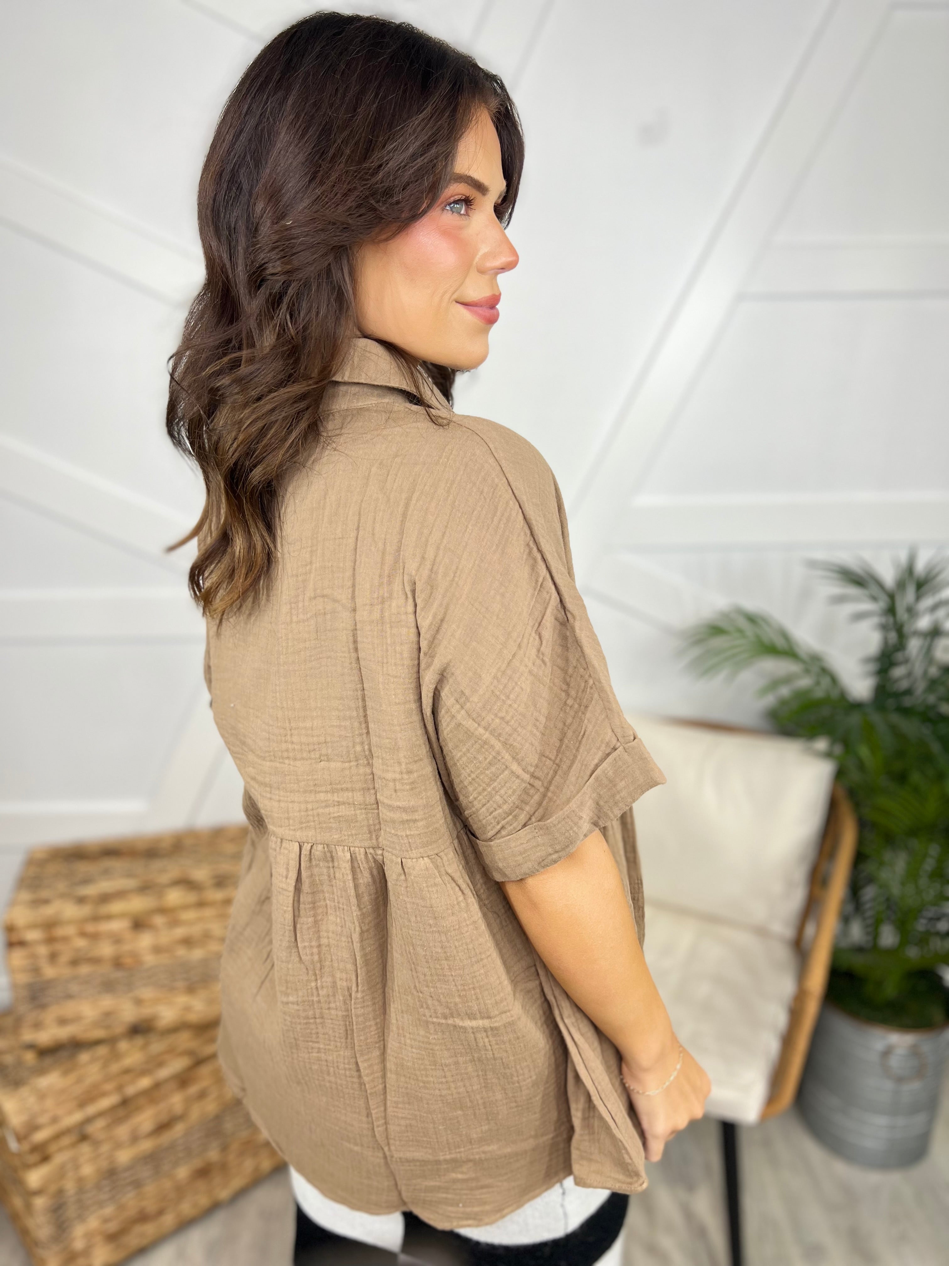 Black Friday Deal: Special Interest Top-110 Short Sleeve Top-Andree by Unit-Heathered Boho Boutique, Women's Fashion and Accessories in Palmetto, FL