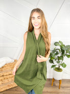 Ciao Sleeveless Cardigan-220 Cardigans/ Kimonos-Heimish-Heathered Boho Boutique, Women's Fashion and Accessories in Palmetto, FL