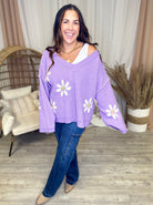 RESTOCK : Blooming Sweater-125 Sweater-Pol-Heathered Boho Boutique, Women's Fashion and Accessories in Palmetto, FL