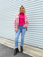 Flair Plaid Top-120 LONG SLEEVE TOPS-WHITE BIRCH-Heathered Boho Boutique, Women's Fashion and Accessories in Palmetto, FL