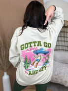 Gotta Go, Vibes are Off w/ Pocket Graphic Sweatshirt-130 Graphic Tees-Heathered Boho-Heathered Boho Boutique, Women's Fashion and Accessories in Palmetto, FL