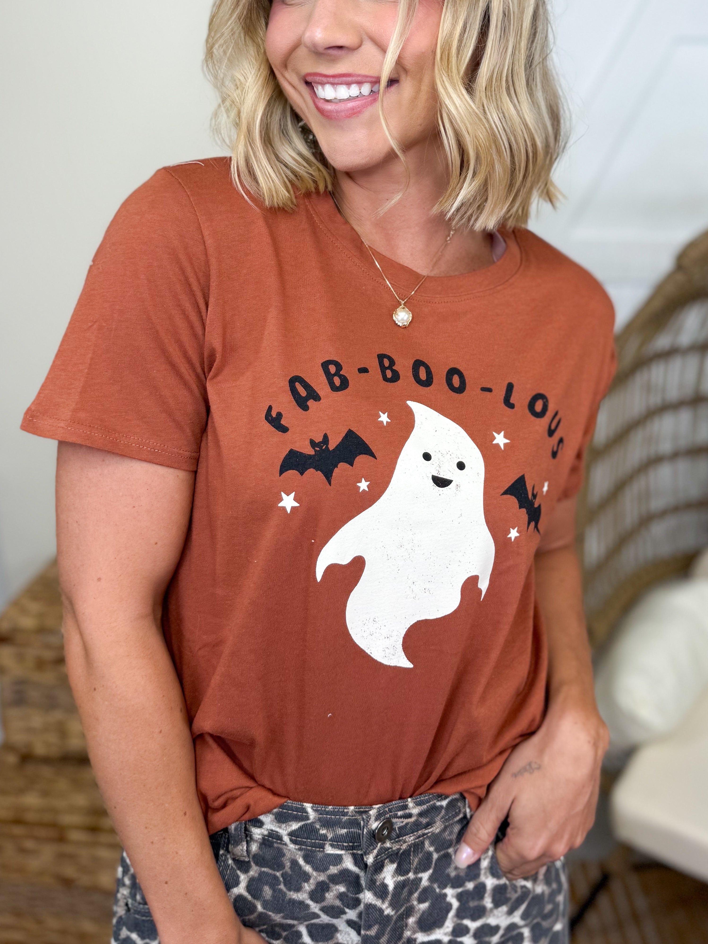 Fa Boo Lous Graphic Tee-130 Graphic Tees-TRES BIEN-Heathered Boho Boutique, Women's Fashion and Accessories in Palmetto, FL