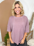 BLACK FRIDAY: Lifestyle Top-110 SHORT SLEEVE TOP-MONO B-Heathered Boho Boutique, Women's Fashion and Accessories in Palmetto, FL