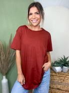 Better Than Your Boyfriend's Tee-110 SHORT SLEEVE TOP-ZENANA-Heathered Boho Boutique, Women's Fashion and Accessories in Palmetto, FL