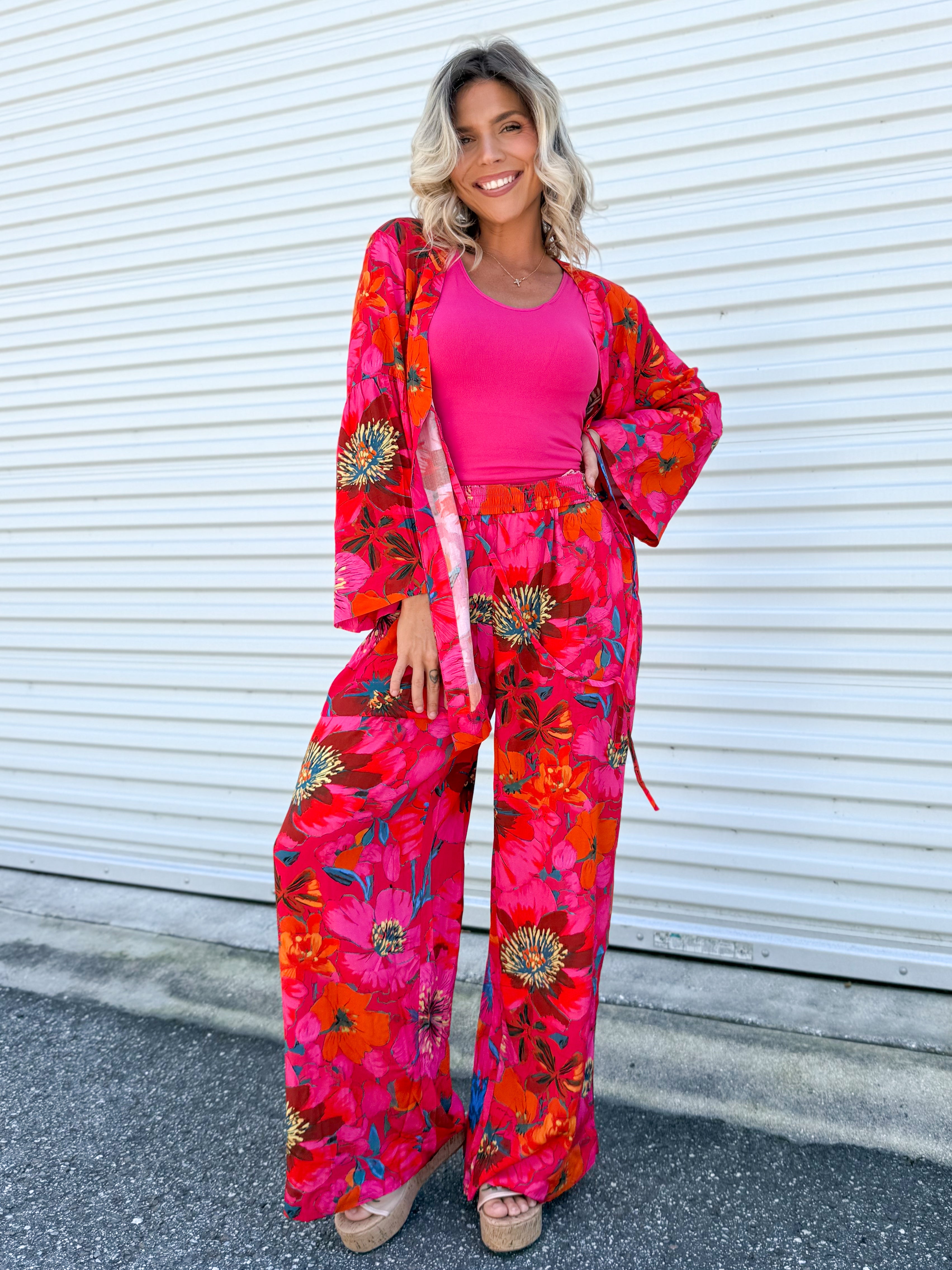 CASA BELLA FLORAL SET-240 Activewear/Sets-Blakeley Designs-Heathered Boho Boutique, Women's Fashion and Accessories in Palmetto, FL