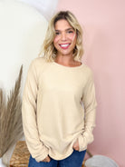 Cavalry Long Sleeve Top-120 LONG SLEEVE TOPS-HYFVE-Heathered Boho Boutique, Women's Fashion and Accessories in Palmetto, FL