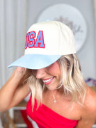 USA Patch Baseball Cap-330 Headwear-Fashion City-Heathered Boho Boutique, Women's Fashion and Accessories in Palmetto, FL
