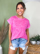 The Sunny Side Tee-110 SHORT SLEEVE TOP-ZENANA-Heathered Boho Boutique, Women's Fashion and Accessories in Palmetto, FL
