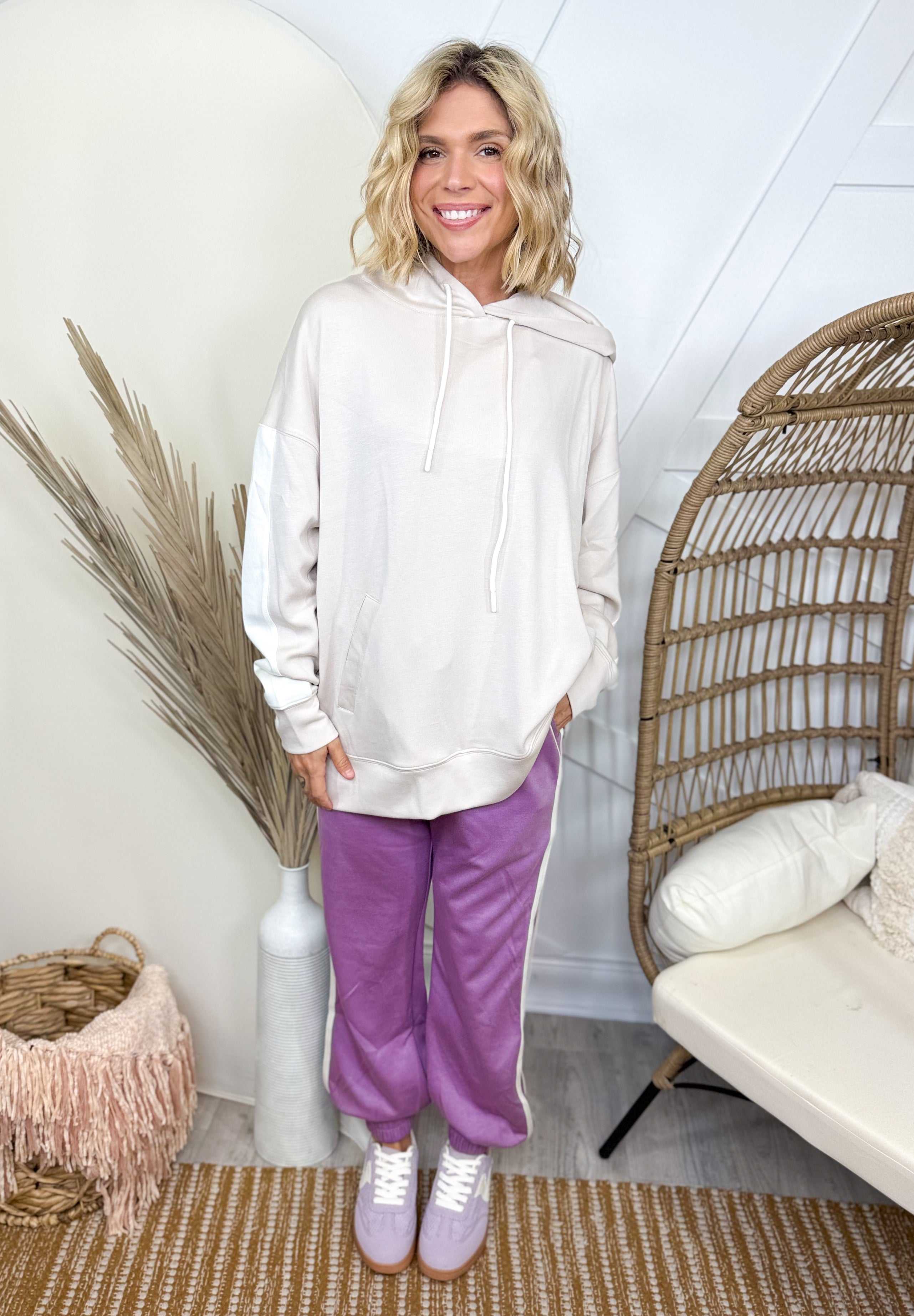 RESTOCK: Under Pressure Joggers-150 PANTS-White Birch-Heathered Boho Boutique, Women's Fashion and Accessories in Palmetto, FL