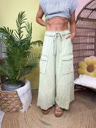 Restock: Feeling Good Utility Pull On Pants-150 PANTS-Easel-Heathered Boho Boutique, Women's Fashion and Accessories in Palmetto, FL