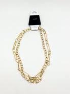 Double Chain Link Layered Necklace-310 Jewelry-JOSEPH ANTHONY NY, INC.-Heathered Boho Boutique, Women's Fashion and Accessories in Palmetto, FL