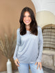 Gotta Have It V-Neck Top-120 LONG SLEEVE TOPS-ZENANA-Heathered Boho Boutique, Women's Fashion and Accessories in Palmetto, FL