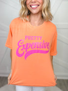 Pretty Expensive Graphic Tee - Melon-130 Graphic Tees-Heathered Boho-Heathered Boho Boutique, Women's Fashion and Accessories in Palmetto, FL