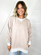 The Weekend Washed Pullover-120 LONG SLEEVE TOPS-ZENANA-Heathered Boho Boutique, Women's Fashion and Accessories in Palmetto, FL