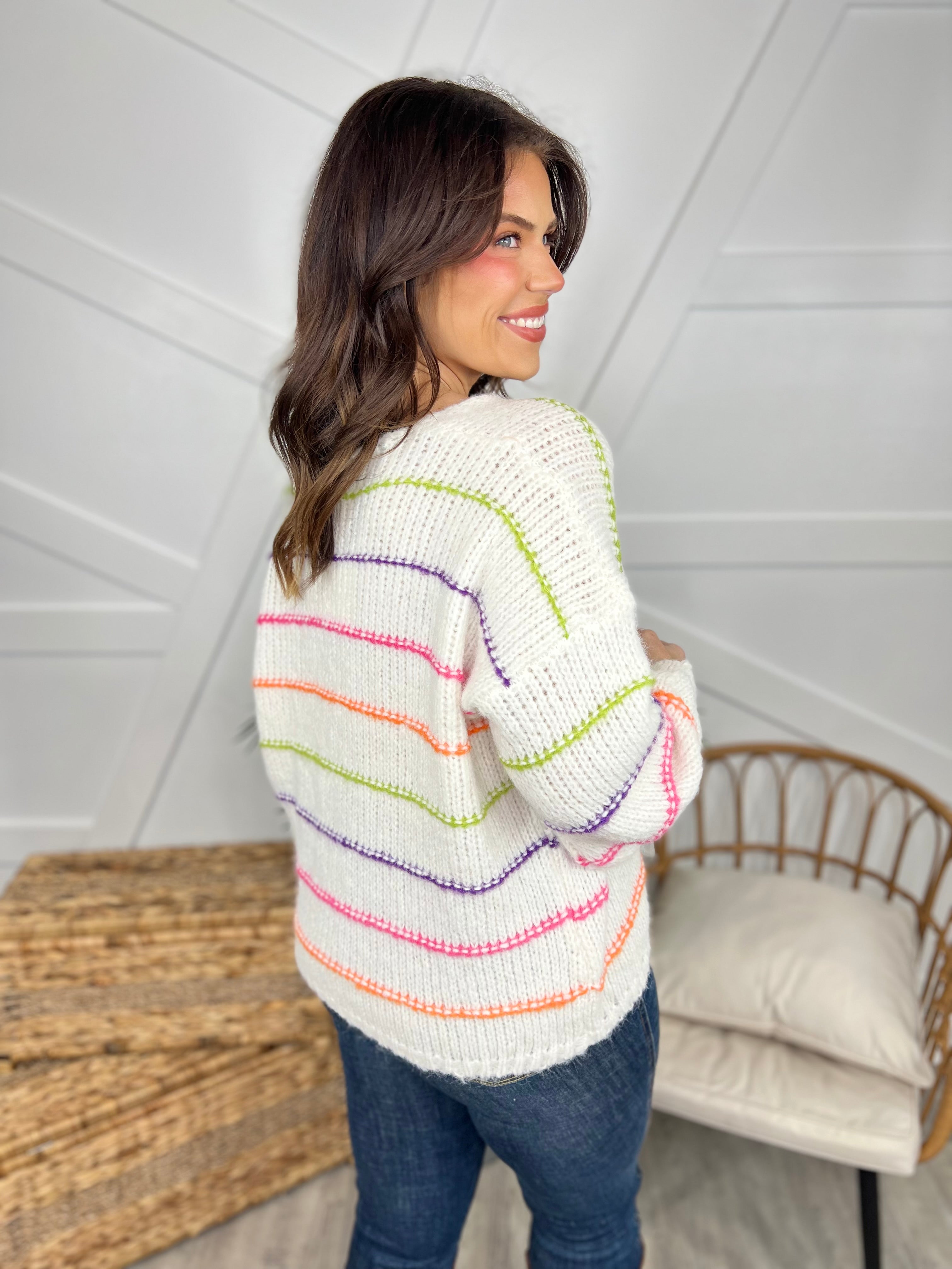 Extra Sweet Sweater-125 Sweater-Davi & Dani-Heathered Boho Boutique, Women's Fashion and Accessories in Palmetto, FL