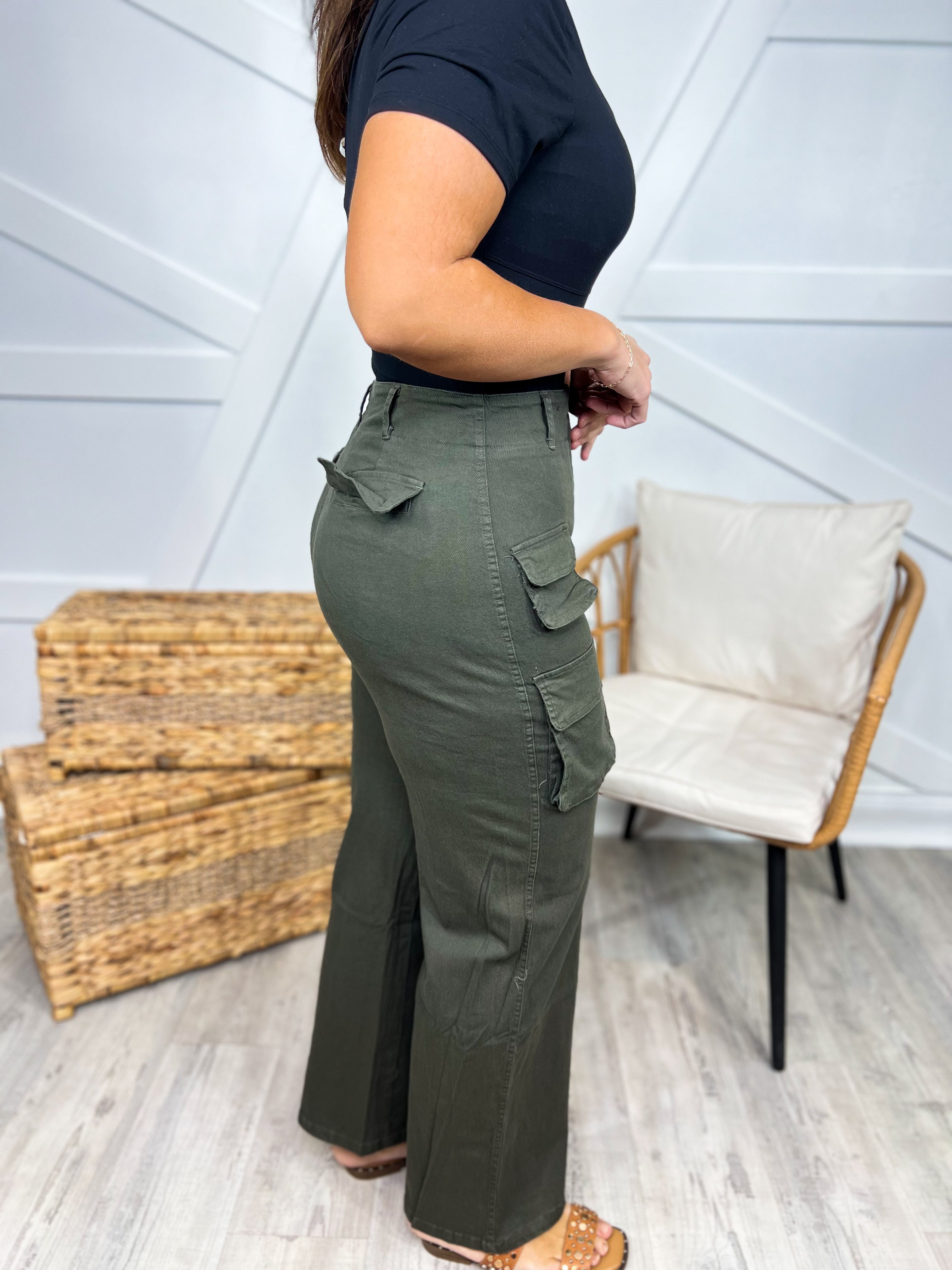 Never Better Cargo Pants-150 PANTS-Davi & Dani-Heathered Boho Boutique, Women's Fashion and Accessories in Palmetto, FL