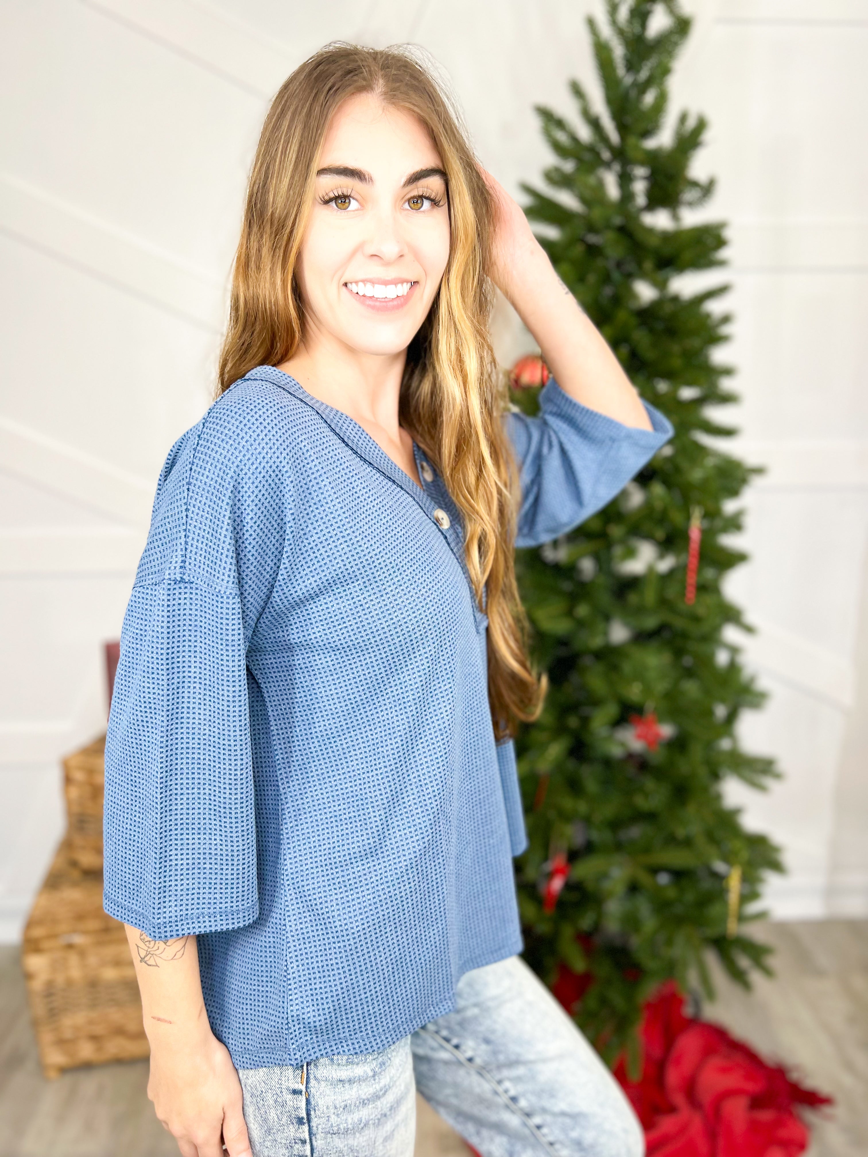 Atta Girl Top-120 Long Sleeve Tops-Andree by Unit-Heathered Boho Boutique, Women's Fashion and Accessories in Palmetto, FL