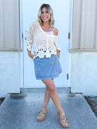 All-Day Denim Skort-170 SKORTS/SKIRTS-SEW IN LOVE-Heathered Boho Boutique, Women's Fashion and Accessories in Palmetto, FL