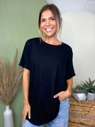 Better Than Your Boyfriend's Tee-110 SHORT SLEEVE TOP-ZENANA-Heathered Boho Boutique, Women's Fashion and Accessories in Palmetto, FL