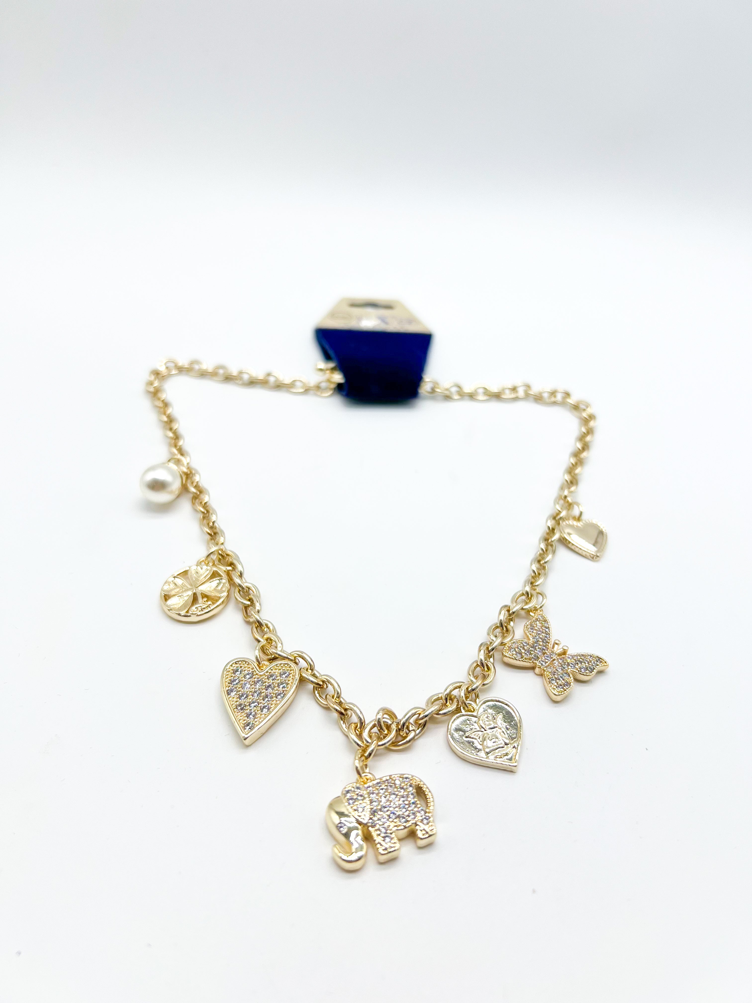 RESTOCK: 7 Charm Necklace-310 Jewelry-Millenx Accessories, LLC.-Heathered Boho Boutique, Women's Fashion and Accessories in Palmetto, FL