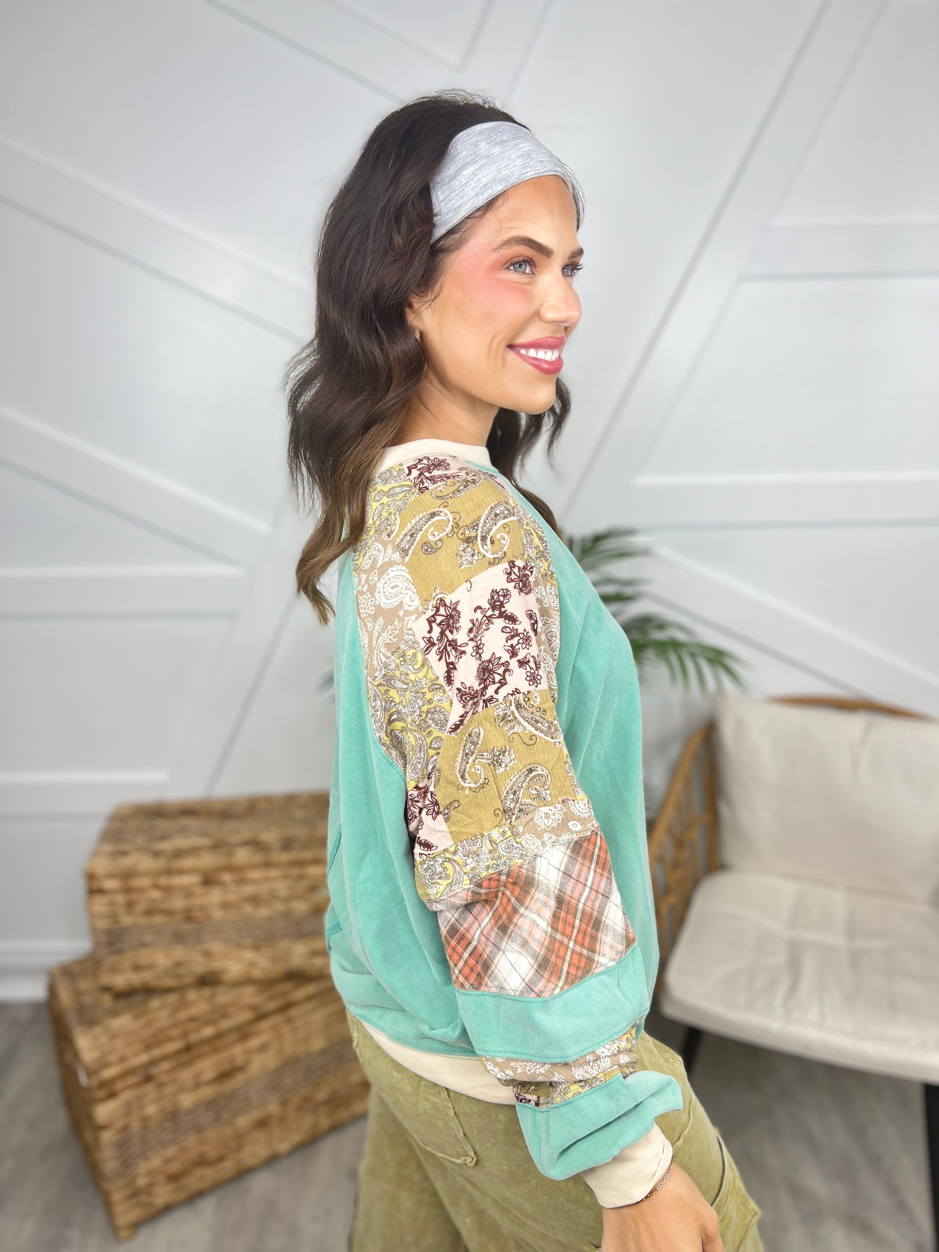 RESTOCK: Wild West Long Sleeve Top-120 Long Sleeve Tops-Easel-Heathered Boho Boutique, Women's Fashion and Accessories in Palmetto, FL