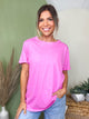 Better Than Your Boyfriend's Tee-110 SHORT SLEEVE TOP-ZENANA-Heathered Boho Boutique, Women's Fashion and Accessories in Palmetto, FL