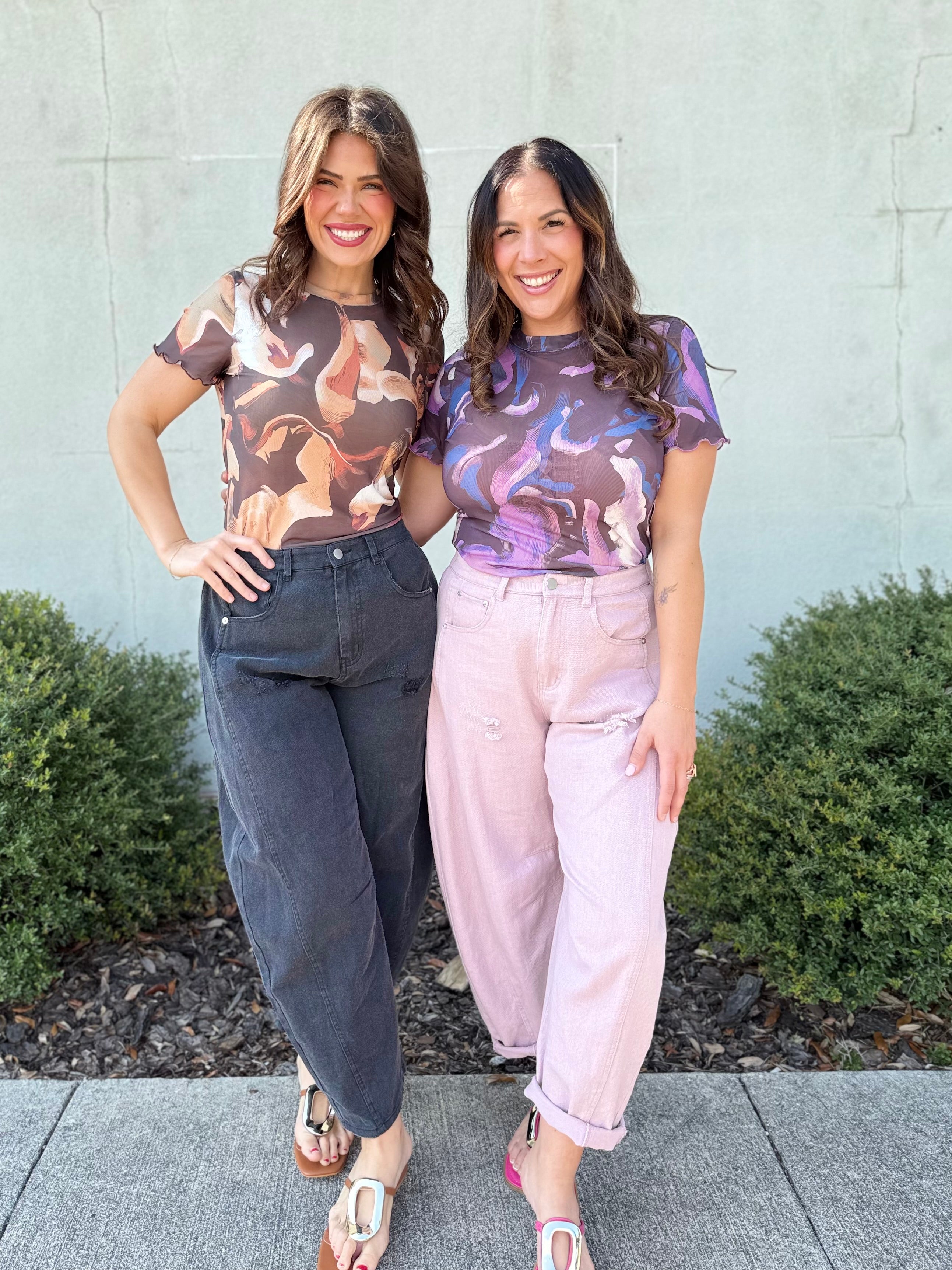 Going For Glam Top-110 SHORT SLEEVE TOP-Nylon Apparel-Heathered Boho Boutique, Women's Fashion and Accessories in Palmetto, FL