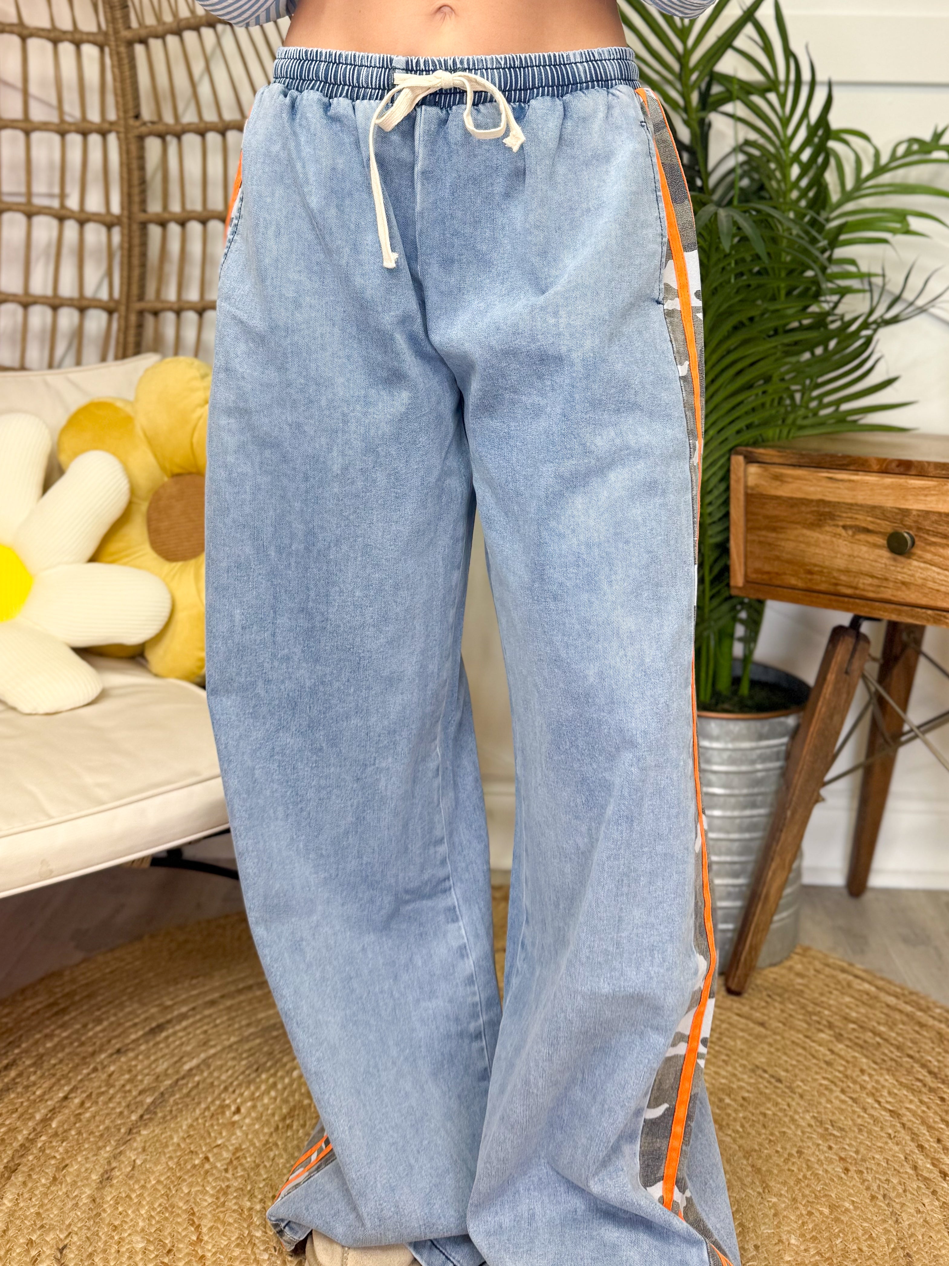 Disguised Wide Leg Pants-190 JEANS-JADE BY JANE-Heathered Boho Boutique, Women's Fashion and Accessories in Palmetto, FL