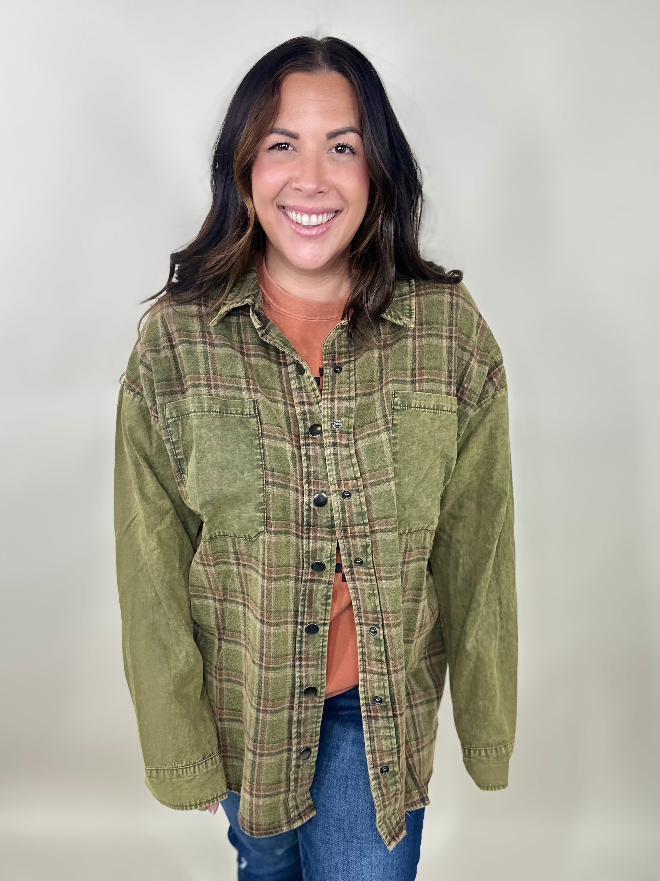 Wild West Button Down Top-120 Long Sleeve Tops-Heyson-Heathered Boho Boutique, Women's Fashion and Accessories in Palmetto, FL