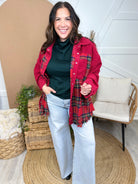 Tartan Shacket (Reg & Curvy)-200 Jackets/Shackets-Jade by Jane-Heathered Boho Boutique, Women's Fashion and Accessories in Palmetto, FL
