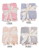 RESTOCK : Luxe Pom Pom Blanket-340 Other Accessories-Simply Southern-Heathered Boho Boutique, Women's Fashion and Accessories in Palmetto, FL