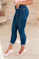 Bette Mid Rise Vintage Cuffed Skinny Capri-Jeans-Ave Shops-Heathered Boho Boutique, Women's Fashion and Accessories in Palmetto, FL