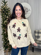 Gingerbread Long Sleeve Top-120 Long Sleeve Tops-White Birch-Heathered Boho Boutique, Women's Fashion and Accessories in Palmetto, FL