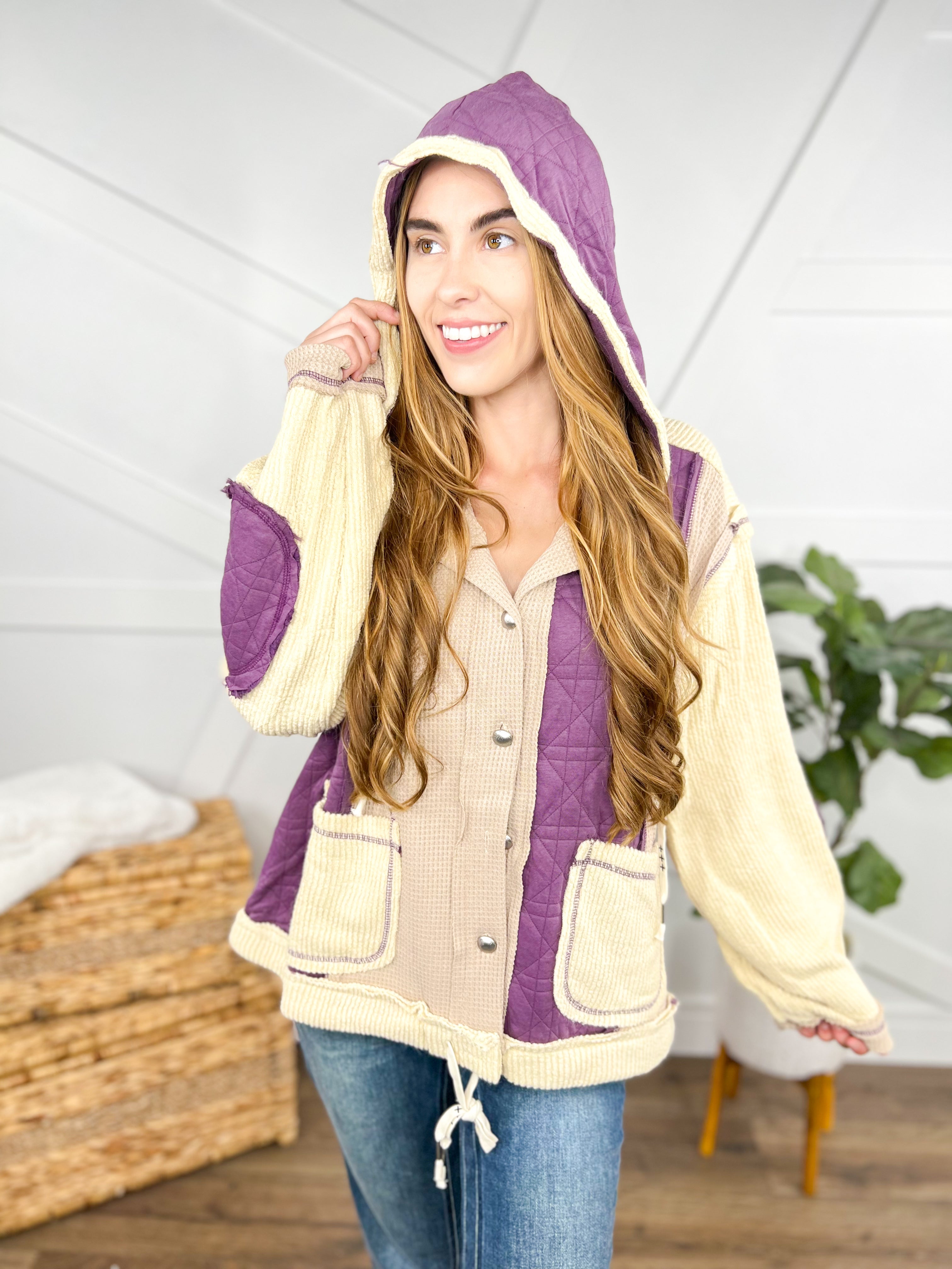 Restock: Down Bad Button Up Jacket-200 Jackets/Shackets-Pol-Heathered Boho Boutique, Women's Fashion and Accessories in Palmetto, FL