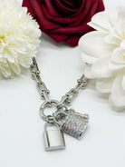 Fancy In Lockup Necklace-310 Jewelry-Millenx Accessories, LLC.-Heathered Boho Boutique, Women's Fashion and Accessories in Palmetto, FL