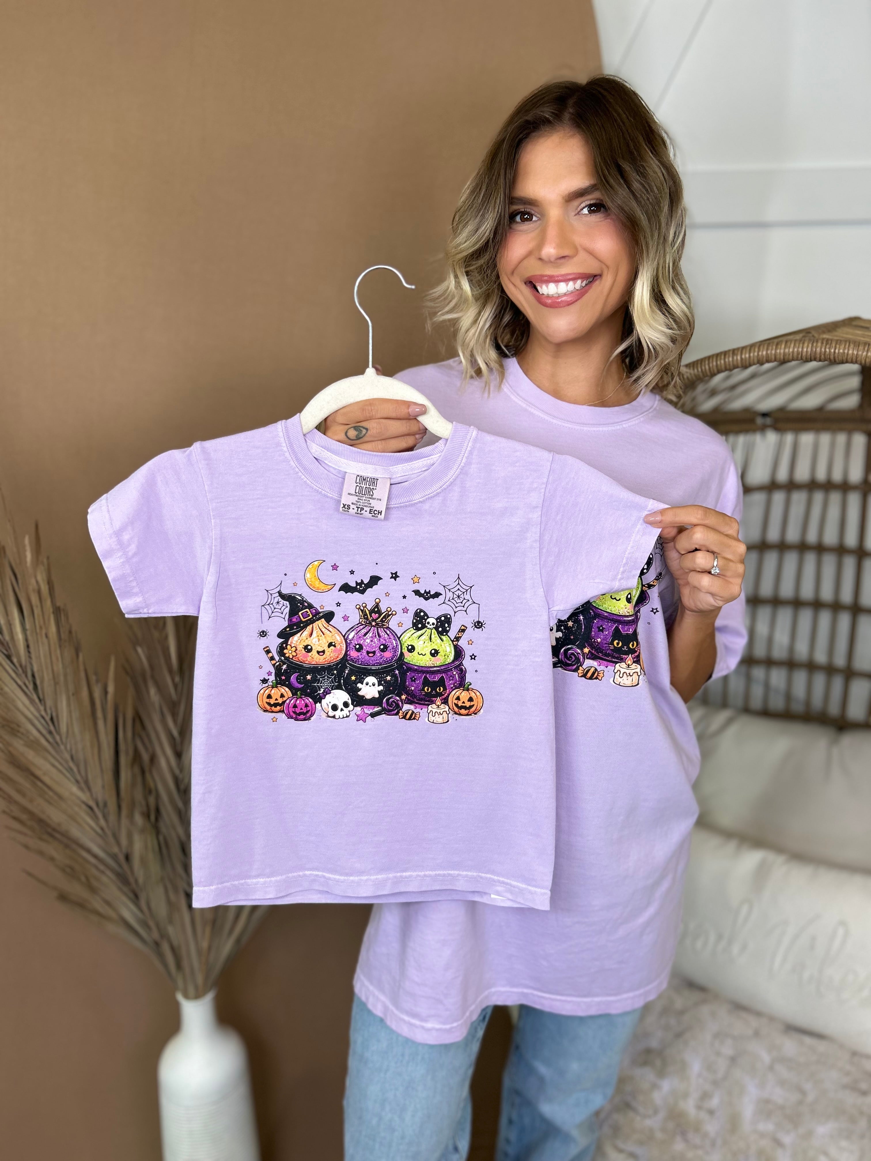 YOUTH - Halloween Dumplings Graphic Tee-130 Graphic Tees-Heathered Boho-Heathered Boho Boutique, Women's Fashion and Accessories in Palmetto, FL