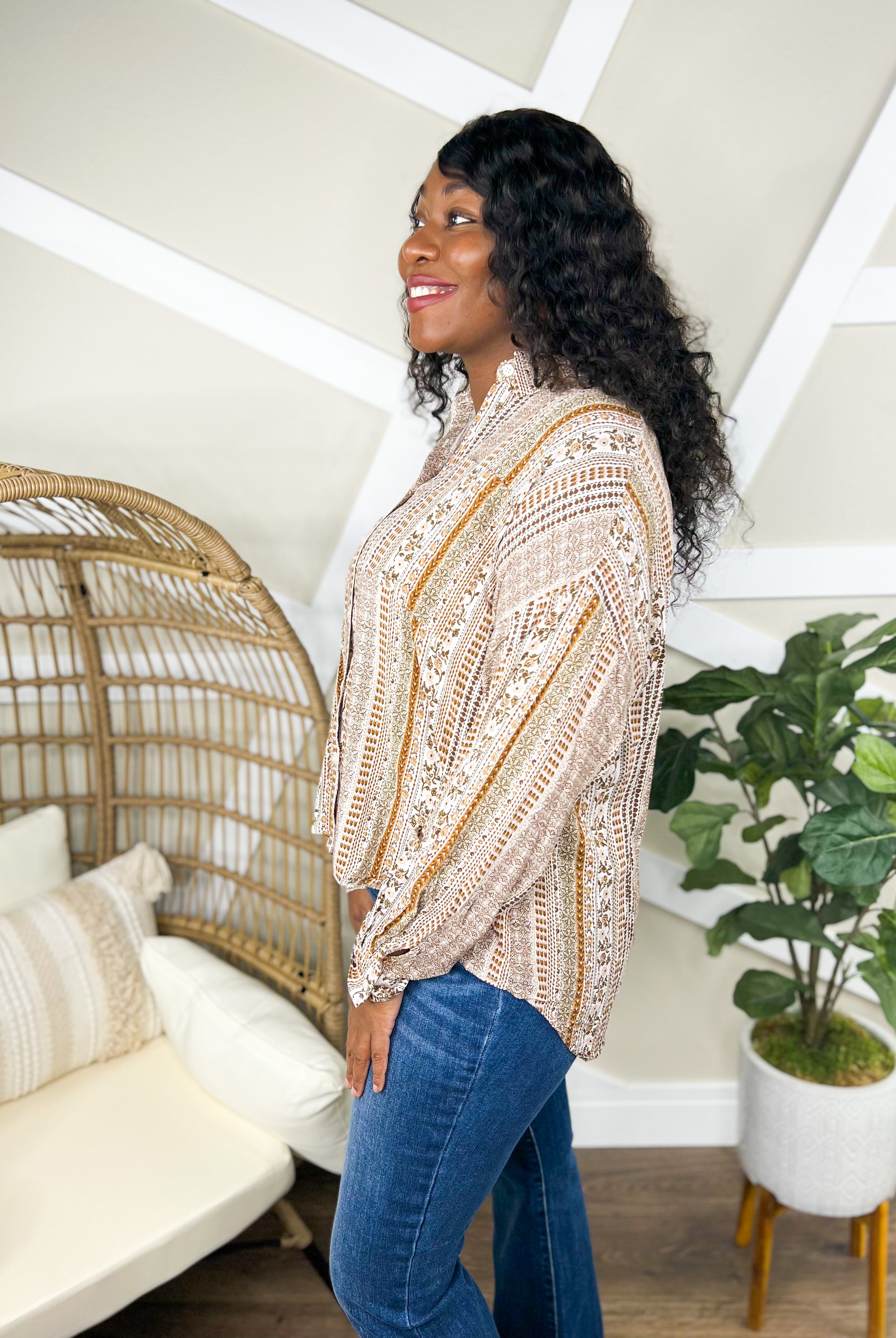 Brought to Life Top-120 Long Sleeve Tops-Andree by Unit-Heathered Boho Boutique, Women's Fashion and Accessories in Palmetto, FL