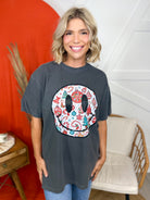 Christmas Smiley Face Graphic Tee-130 Graphic Tees-Heathered Boho-Heathered Boho Boutique, Women's Fashion and Accessories in Palmetto, FL