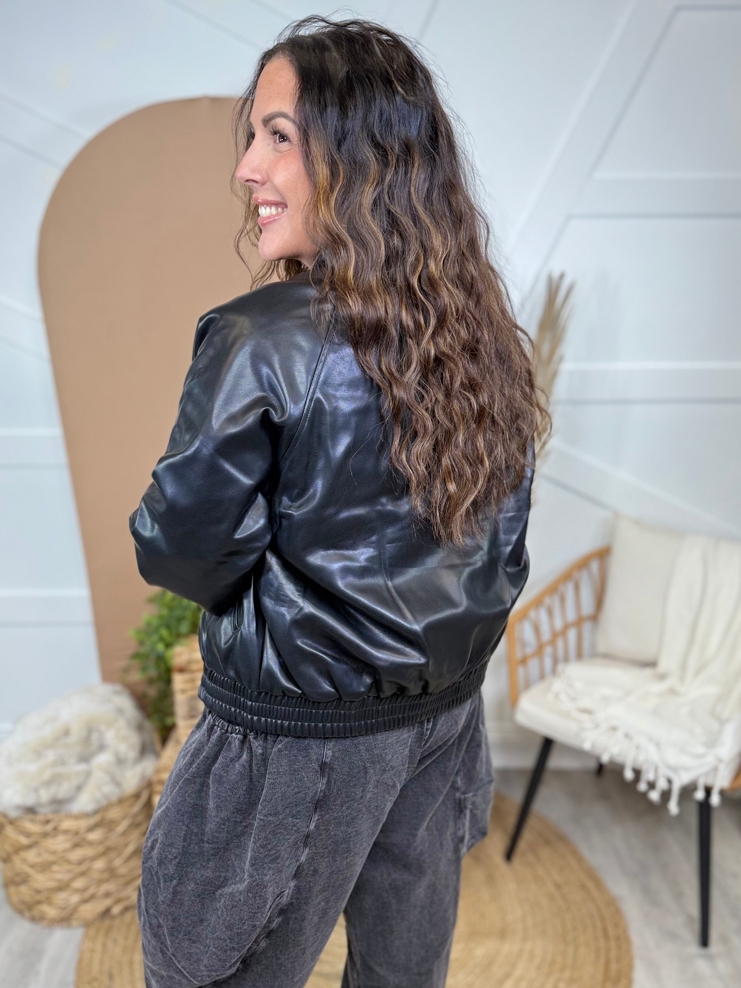 BLACK FRIDAY: Fashion Week Bomber Jacket-200 JACKETS/SHACKETS-MONO B-Heathered Boho Boutique, Women's Fashion and Accessories in Palmetto, FL