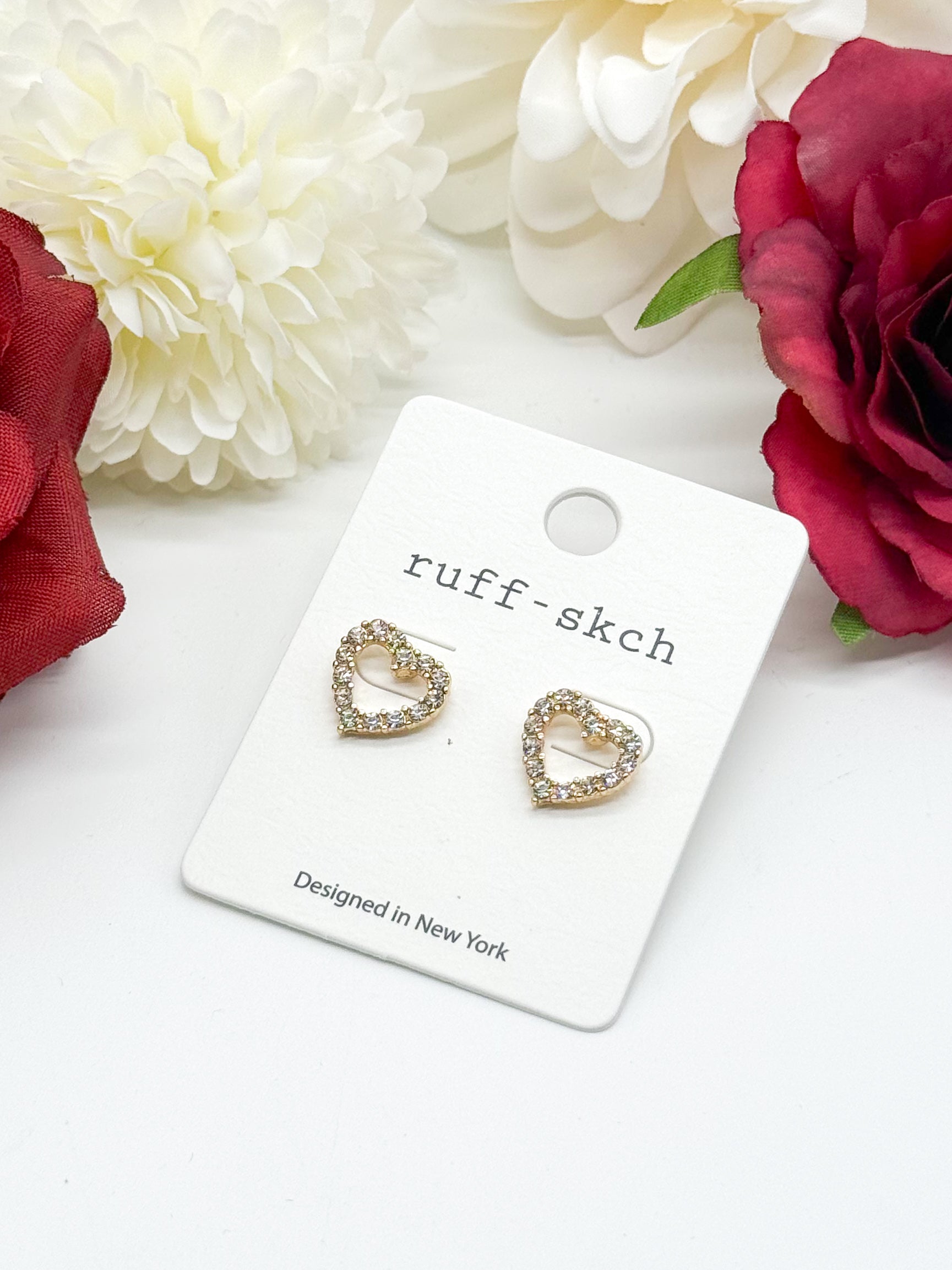 Innocent Love Heart Earring-310 Jewelry-Rough Sketch-Heathered Boho Boutique, Women's Fashion and Accessories in Palmetto, FL