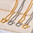 RESTOCK: Waterproof Horseshoe Necklace-310 Jewelry-NIHAO JEWELRY-Heathered Boho Boutique, Women's Fashion and Accessories in Palmetto, FL